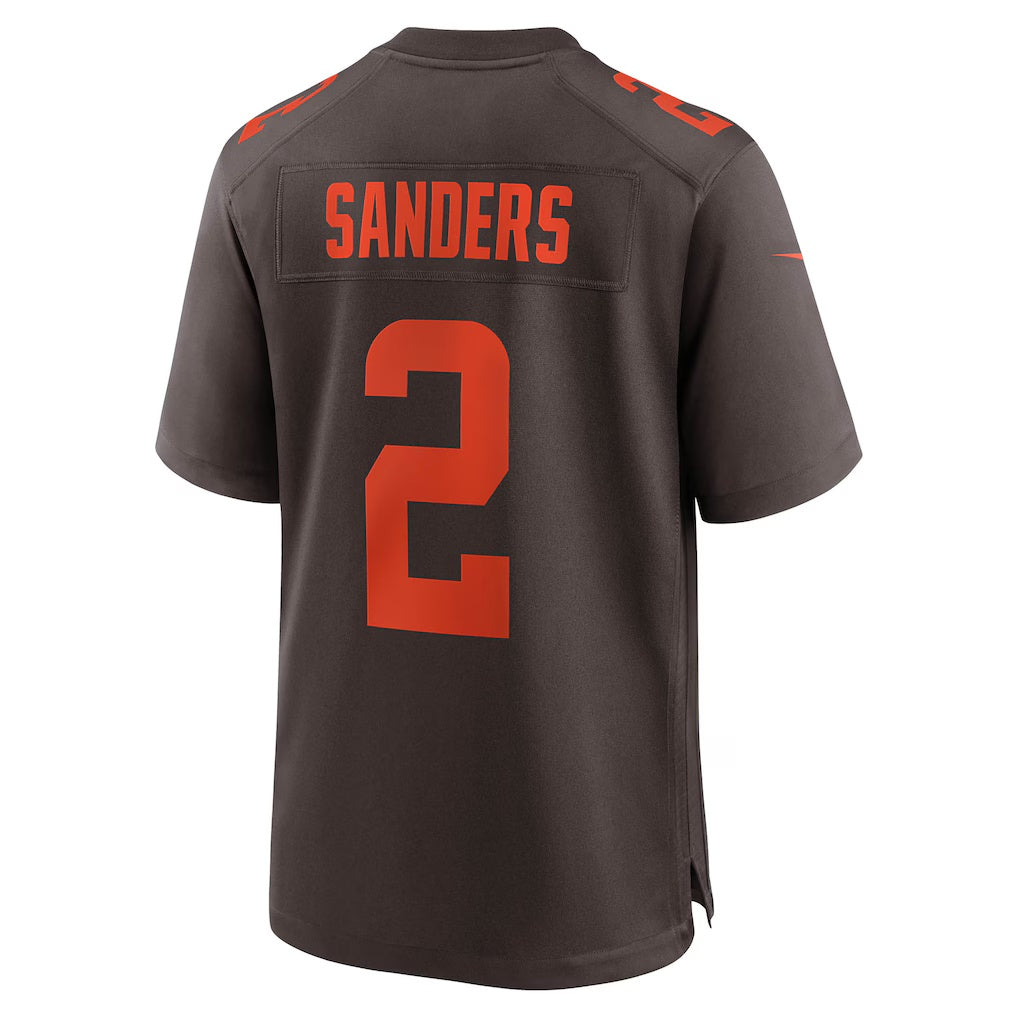 Silnrao C.Browns #2 Shedeur Sanders Brown Alternate Game Stitched Jerseys
