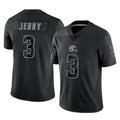SilnraoC.Browns #3 Jerry Jeudy Player Black RFLCTV Limited Stitched Jerseys