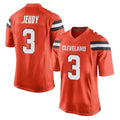 SilnraoC.Browns #3 Jerry Jeudy Player Orange Game Stitched Jerseys