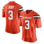 SilnraoC.Browns #3 Jerry Jeudy Player Orange Game Stitched Jerseys