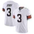 SilnraoC.Browns #3 Jerry Jeudy Player White Vapor Limited Stitched Jerseys