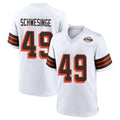 Silnrao C.Browns #49 Carson Schwesinger Player 1946 Collection Alternate White Stitched Jerseys