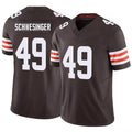 Silnrao C.Browns #49 Carson Schwesinger Player Brown Vapor F.U.S.E. Limited Stitched Jerseys