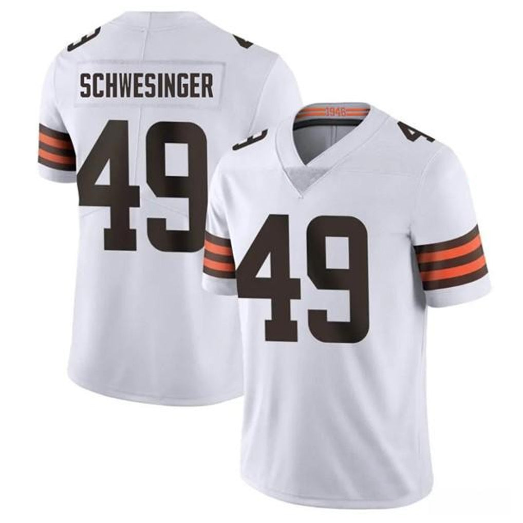 Silnrao C.Browns #49 Carson Schwesinger Player White Vapor Limited Stitched Jerseys