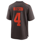 Silnrao C.Browns #4 Deshaun Watson Brown Alternate Game Stitched Jerseys