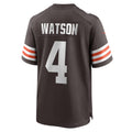 Silnrao C.Browns #4 Deshaun Watson Brown Game Stitched Jerseys