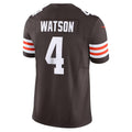 Silnrao C.Browns #4 Deshaun Watson Brown Vapor F.U.S.E. Limited Stitched Jerseys