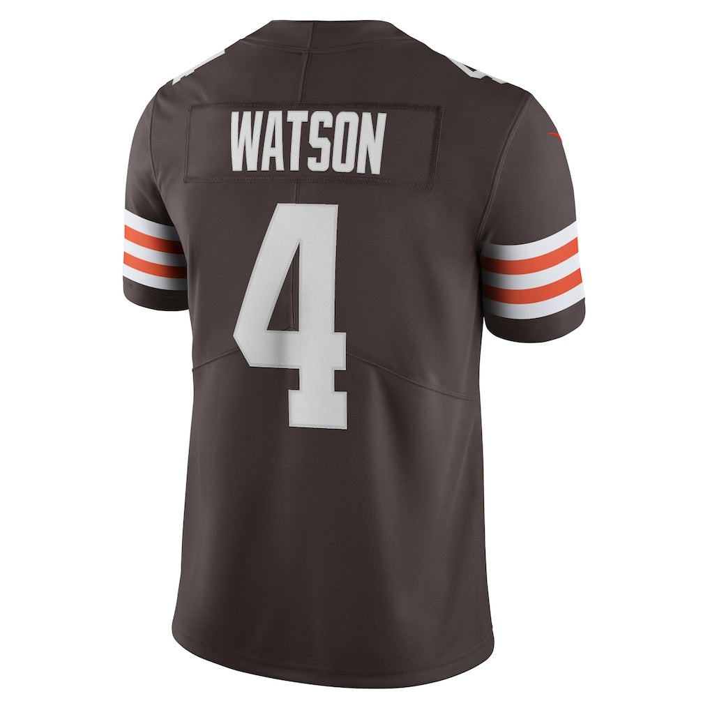 Silnrao C.Browns #4 Deshaun Watson Brown Vapor Limited Stitched Jerseys