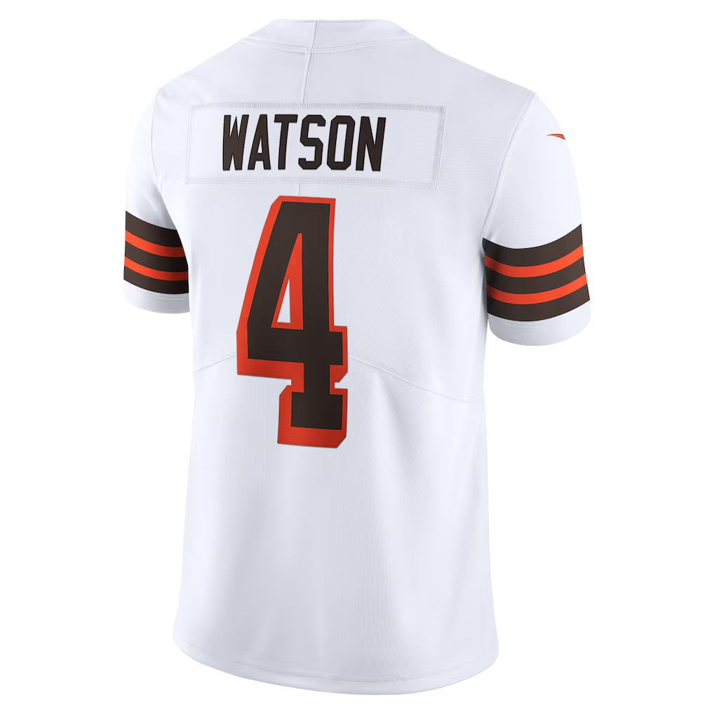 Silnrao C.Browns #4 Deshaun Watson White 2021 Alternate Vapor Limited Stitched Jerseys