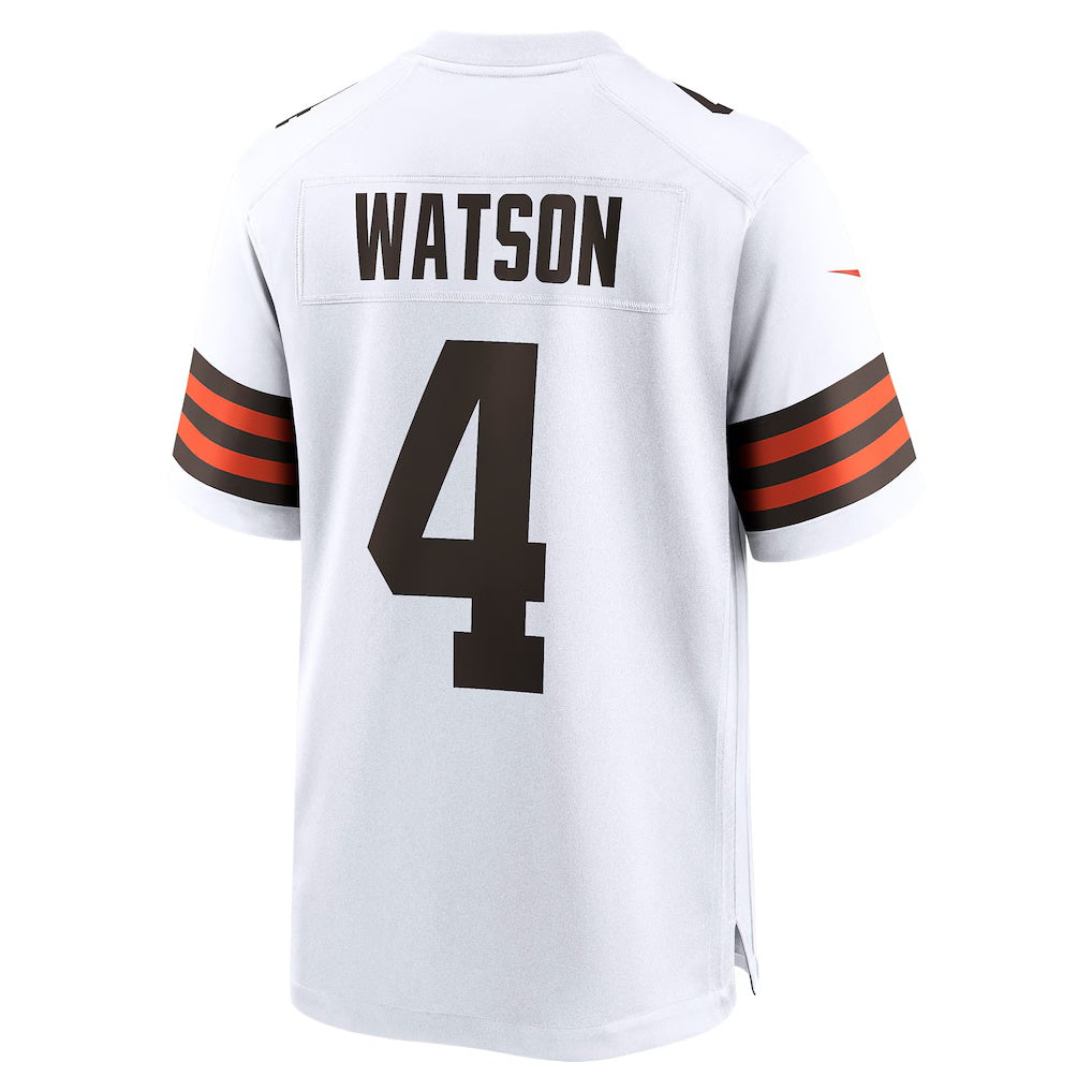 Silnrao C.Browns #4 Deshaun Watson White Game Stitched Jerseys