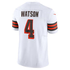 Silnrao C.Browns #4 Deshaun Watson White Vapor F.U.S.E. Limited Stitched Jerseys