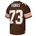 Silnrao C.Browns #73 Joe Thomas Mitchell & Ness Brown Legacy Replica Stitched Jerseys