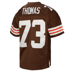 Silnrao C.Browns #73 Joe Thomas Mitchell & Ness Brown Legacy Replica Stitched Jerseys
