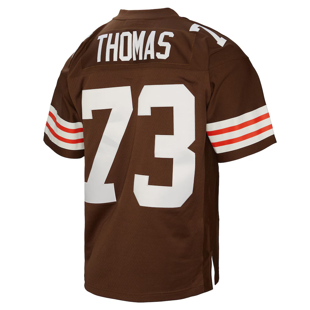 Silnrao C.Browns #73 Joe Thomas Mitchell & Ness Brown Legacy Replica Stitched Jerseys