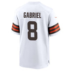 Silnrao C.Browns #8 Dillon Gabriel Player White Home Game Stitched Jerseys