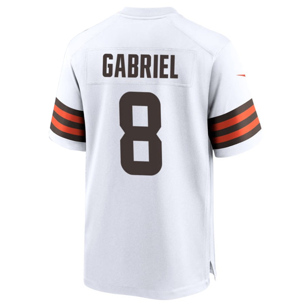 Silnrao C.Browns #8 Dillon Gabriel Player White Home Game Stitched Jerseys