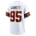 Silnrao C.Browns #95 Myles Garrett Player WHITE Alternate Game Stitched Jerseys