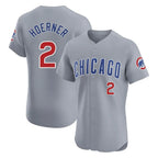 Silnrao C.Cubs #2 Nico Hoerner Player Gray Road Limited Elite Home Stitched Jerseys