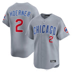 Silnrao C.Cubs #2 Nico Hoerner Player Gray Road Limited Home Stitched Jerseys