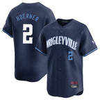 Silnrao C.Cubs #2 Nico Hoerner Player Navy City Connect Limited Home Stitched Jerseys