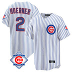 Silnrao C.Cubs #2 Nico Hoerner Player White 150th Anniversary Home Game Stitched Jerseys