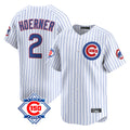 Silnrao C.Cubs #2 Nico Hoerner Player White 150th Anniversary Limited Home Game Stitched Jerseys