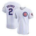 Silnrao C.Cubs #2 Nico Hoerner Player White Limited Elite Home Game Stitched Jerseys