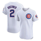 Silnrao C.Cubs #2 Nico Hoerner Player White Limited Elite Home Game Stitched Jerseys