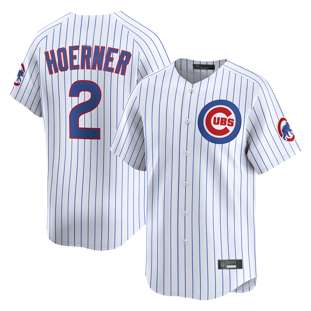 Silnrao C.Cubs #2 Nico Hoerner Player White Limited Home Game Stitched Jerseys