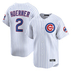 Silnrao C.Cubs #2 Nico Hoerner Player White Limited Home Game Stitched Jerseys