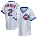 Silnrao C.Cubs #2 Nico Hoerner Player White T-shirt Cooperstown Collection Limited Stitched Jerseys