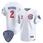 Silnrao C.Cubs #2 Nico Hoerner Player White Vapor Premier Limited Home Stitched Jerseys