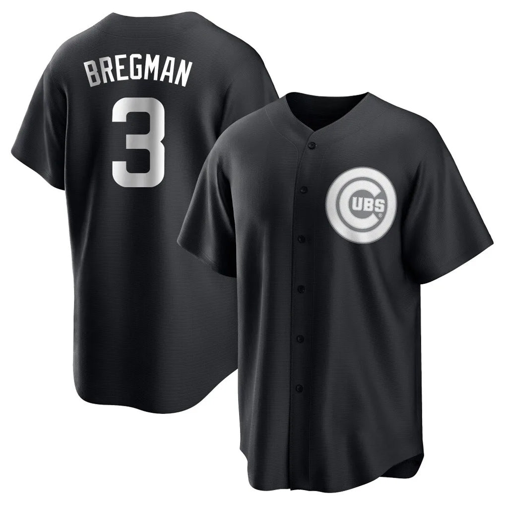 Silnrao C.Cubs #3 Alex Bregman Player Black Game Stitched Jerseys