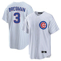 Silnrao C.Cubs #3 Alex Bregman Player White Game Home Stitched Jerseys