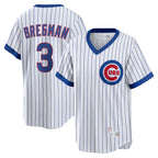 Silnrao C.Cubs #3 Alex Bregman Player White T-shirt Cooperstown Collection Limited Stitched Jerseys
