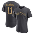 Silnrao C.Guardians #11 Jose Ramirez Player Charcoal All-Star Limited Elite Home Stitched Jerseys