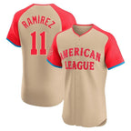 Silnrao C.Guardians #11 Jose Ramirez Player Cream American League All-Star Limited Elite Home Stitched Jerseys