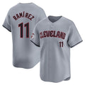 Silnrao C.Guardians #11 Jose Ramirez Player Gray Road Limited Home Stitched Jerseys