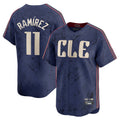 Silnrao C.Guardians #11 Jose Ramirez Player Navy City Connect Limited Home Stitched Jerseys