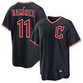 Silnrao C.Guardians #11 Jose Ramirez Player Navy Home Game Stitched Jerseys