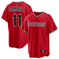 Silnrao C.Guardians #11 Jose Ramirez Player Red Home Game Stitched Jerseys
