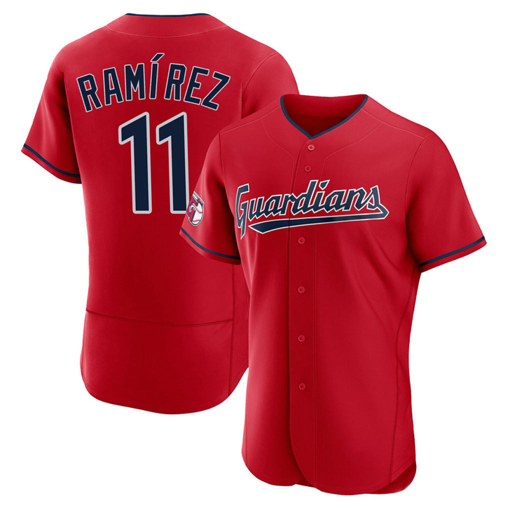 Silnrao C.Guardians #11 Jose Ramirez Player Red Limited Elite Home Stitched Jerseys
