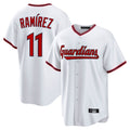 Silnrao C.Guardians #11 Jose Ramirez Player White Game Home Stitched Jerseys