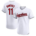 Silnrao C.Guardians #11 Jose Ramirez Player White Limited Elite Home Stitched Jerseys