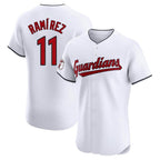 Silnrao C.Guardians #11 Jose Ramirez Player White Limited Elite Home Stitched Jerseys