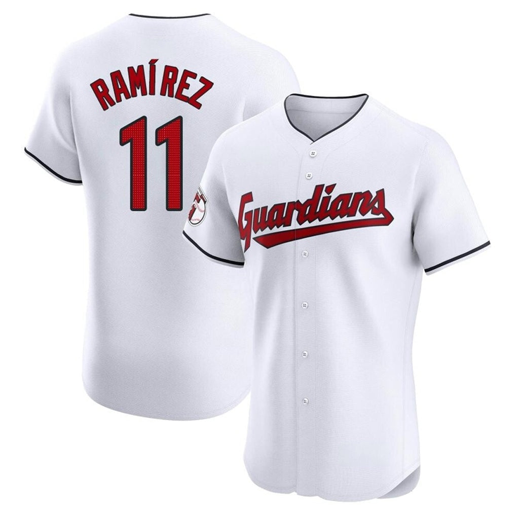Silnrao C.Guardians #11 Jose Ramirez Player White Limited Elite Home Stitched Jerseys