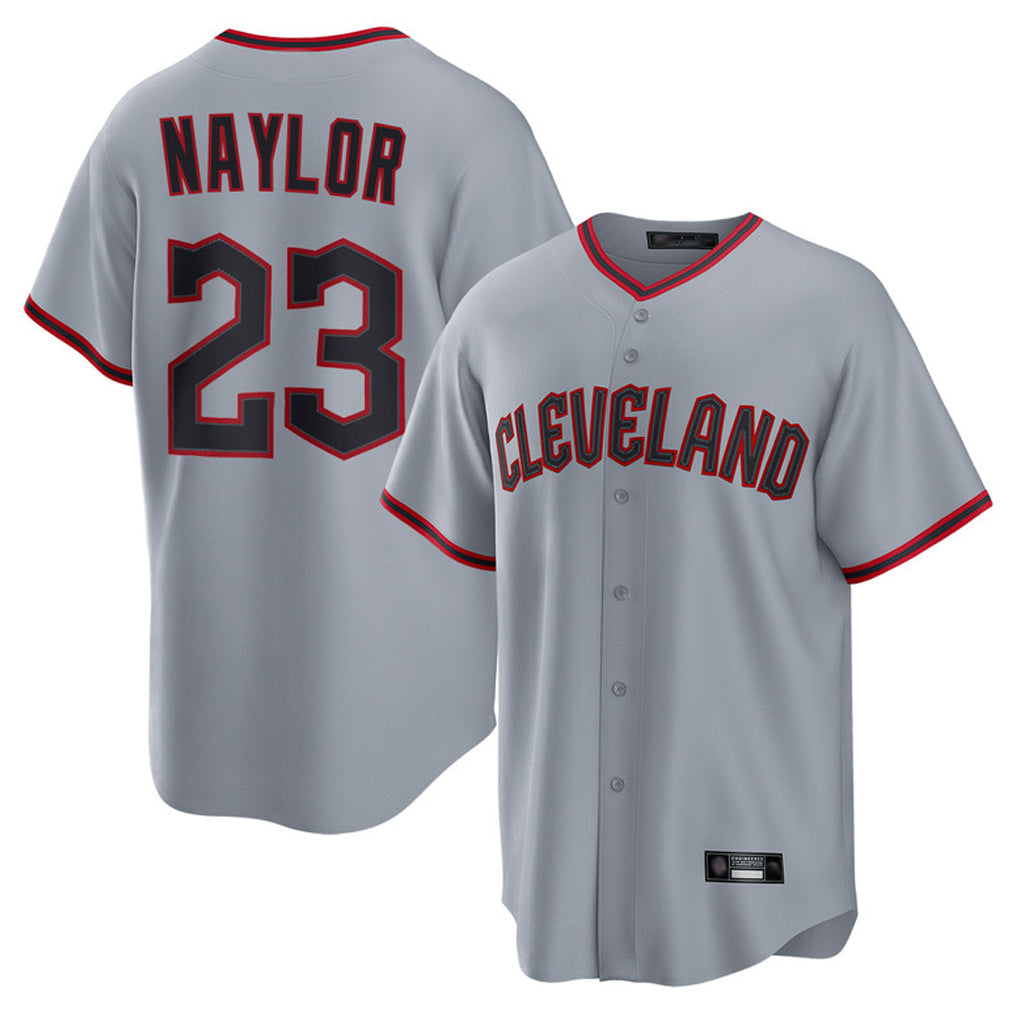 Silnrao C.Guardians #23 Bo Naylor Player Gray Home Game Stitched Jerseys
