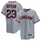 Silnrao C.Guardians #23 Bo Naylor Player Gray Home Game Stitched Jerseys