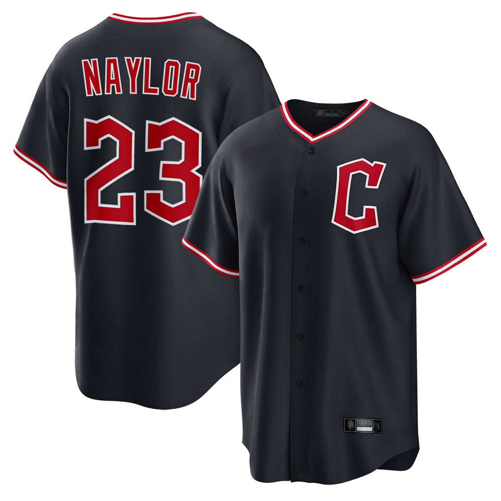 Silnrao C.Guardians #23 Bo Naylor Player Navy Home Game Stitched Jerseys