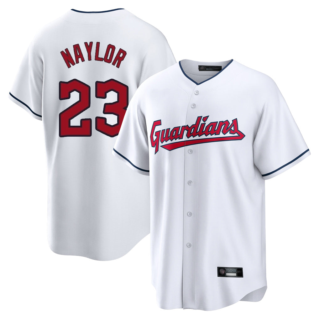 Silnrao C.Guardians #23 Bo Naylor Player White Home Game Stitched Jerseys